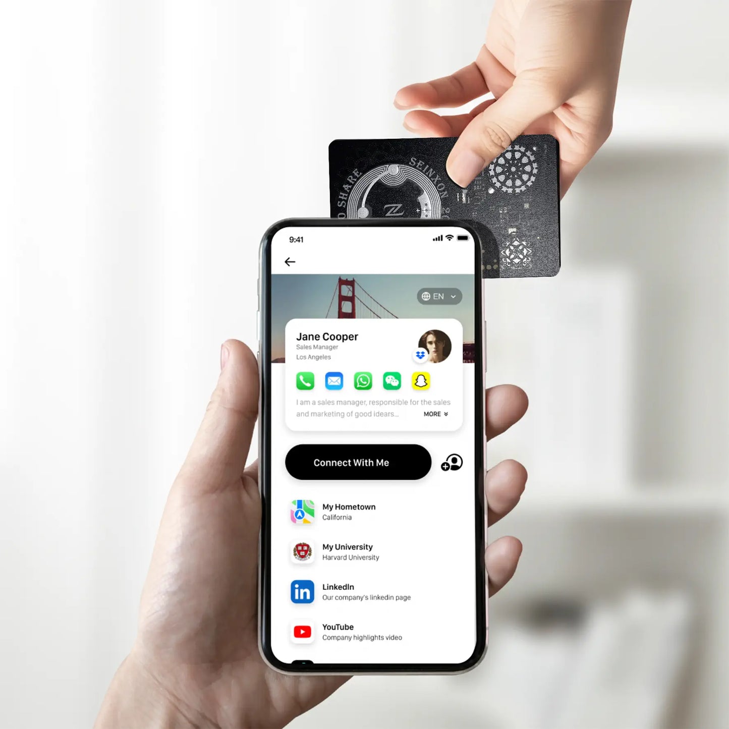 Seinxon Wallet Finder - Precious (NFC Business Card & Wireless Charging)